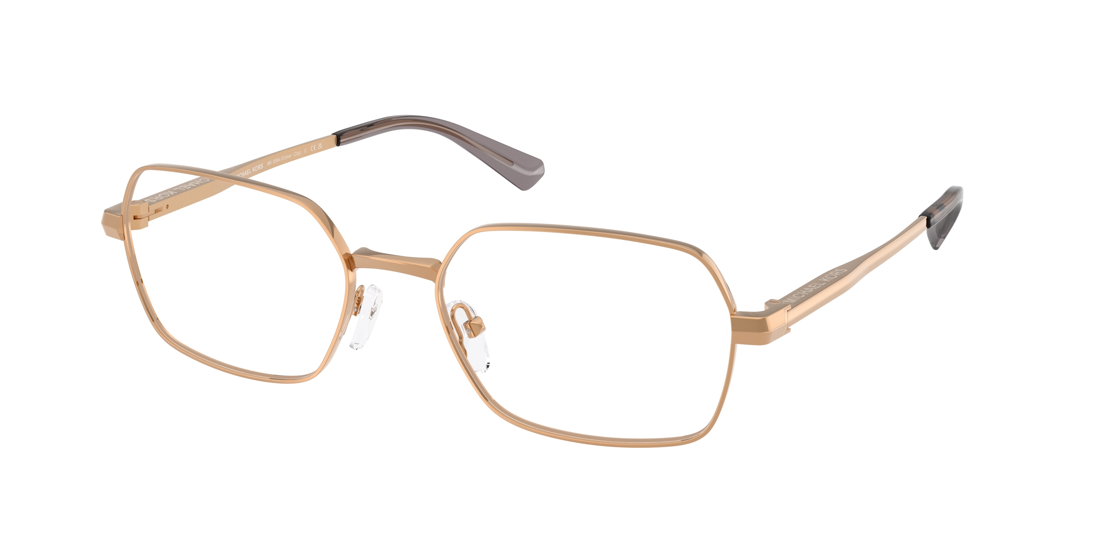 Michael Kors Herren MK3094 Culver City 1899 Optische Fassungen Metall Gold Transparent Quadratisch Normal-image